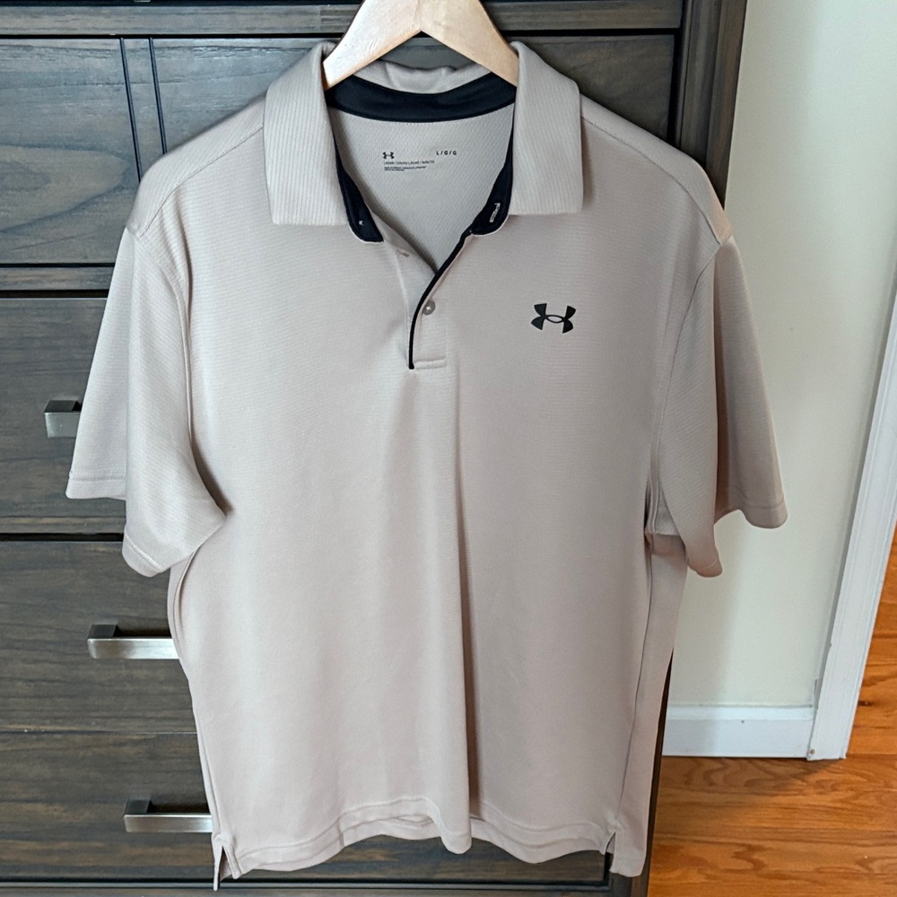 Under Armour Men's Light Tan Polo Shirt